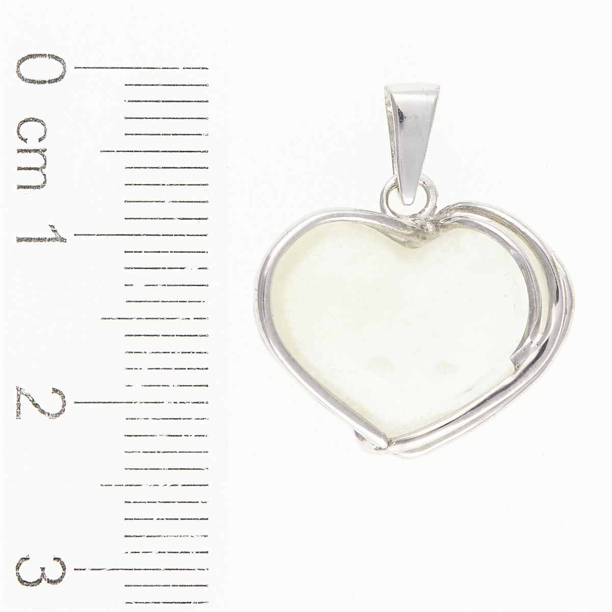Silver pendant with Libyan glass - heart 25-88
