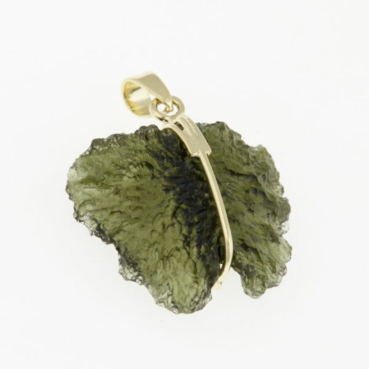 Pendente in oro con a moldavite – butterfly 5666