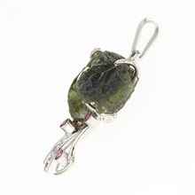 Ciondolo in argento con moldavite e zirconi – Tree of life 9598