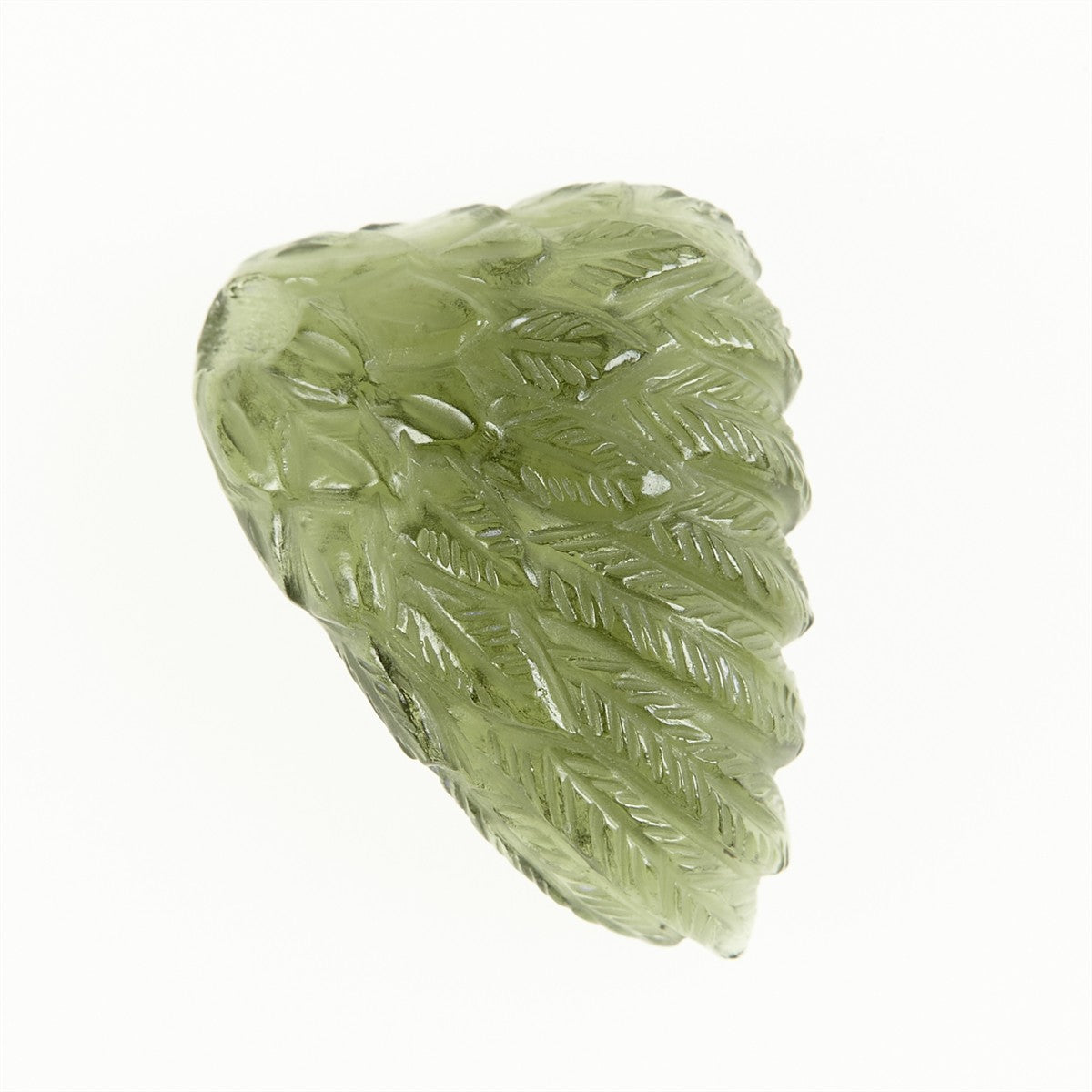 Moldavite in the shape of a wing - glyptic MF26-031