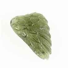 Moldavite in the shape of a wing - glyptic MF26-031