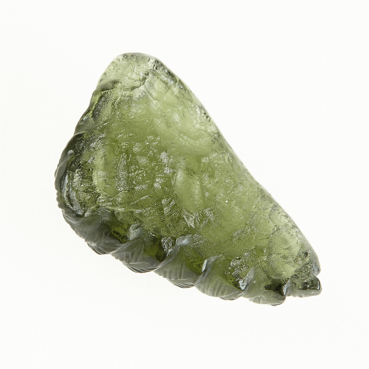Moldavite in the shape of a wing - glyptic MF26-031