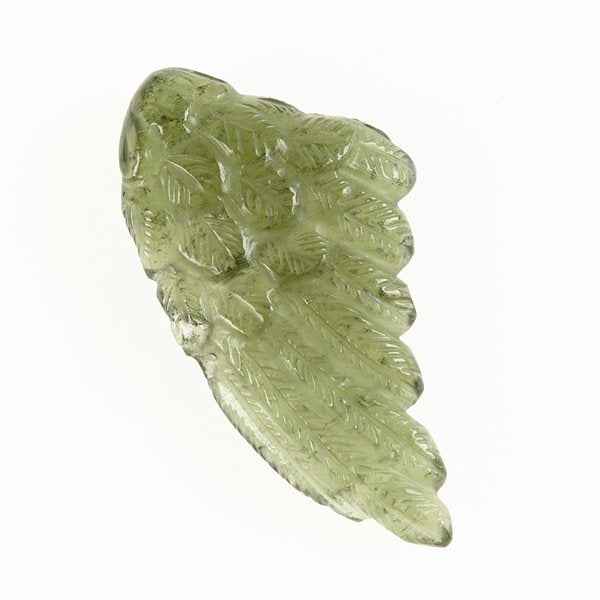 Moldavite in the shape of a wing - glyptic MF26-0312