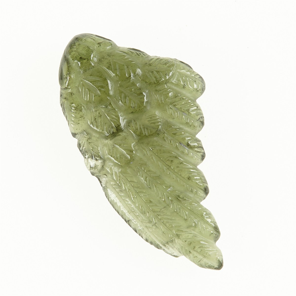 Moldavite in the shape of a wing - glyptic MF26-0312