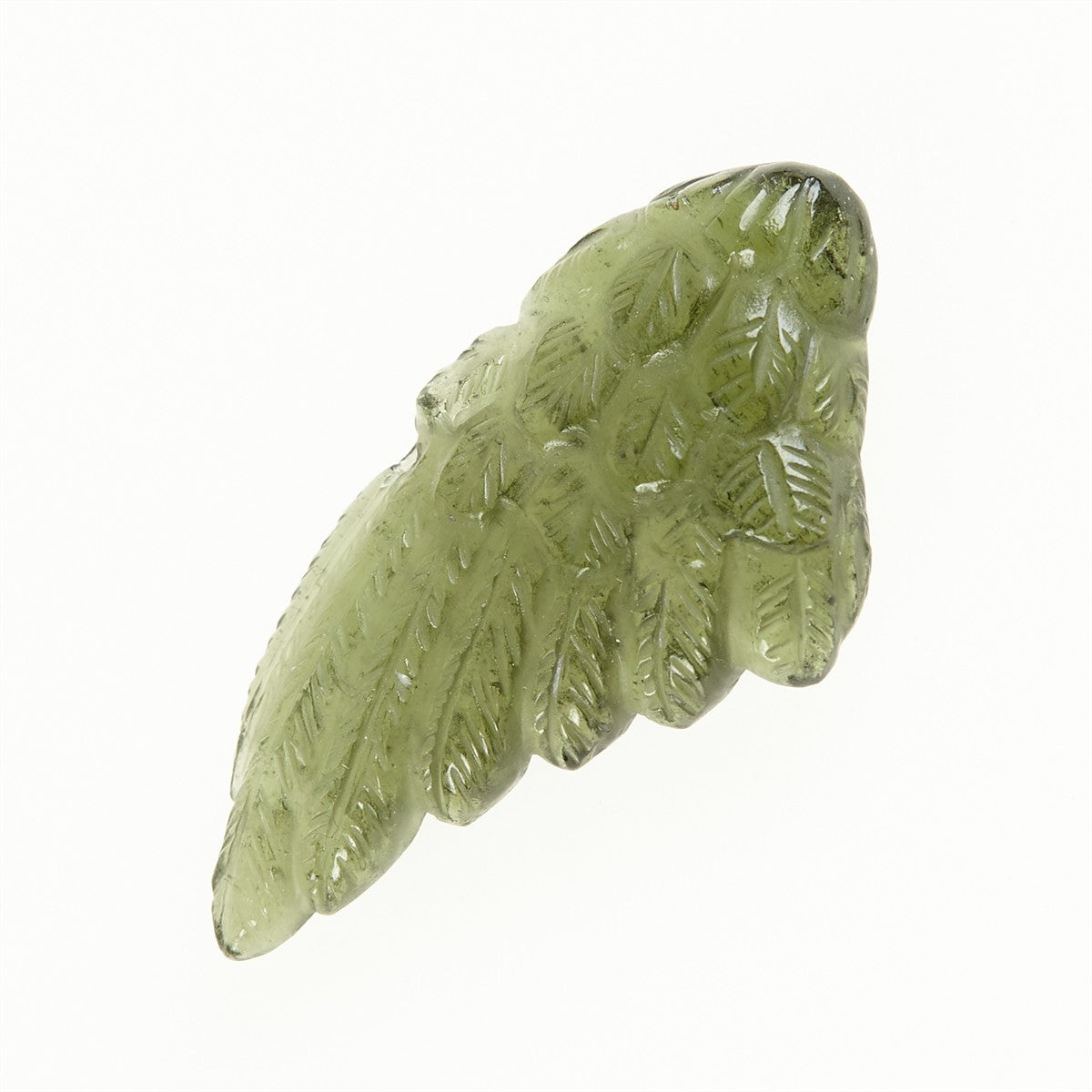 Moldavite in the shape of a wing - glyptic MF26-0312
