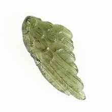 Moldavite in the shape of a wing - glyptic MF26-0312