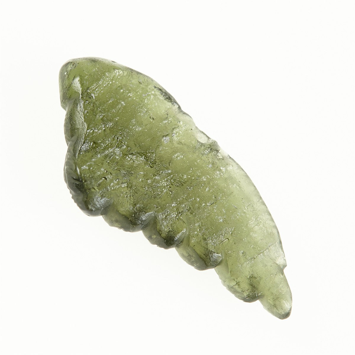 Moldavite in the shape of a wing - glyptic MF26-0312
