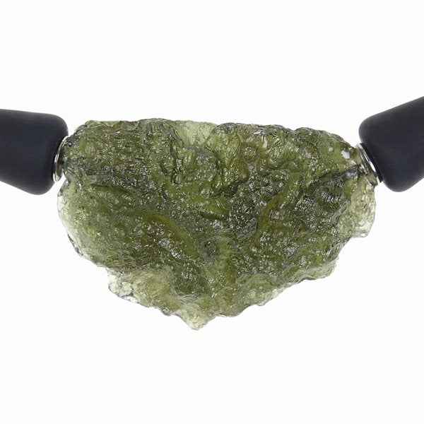 Necklace with moldavite 10529