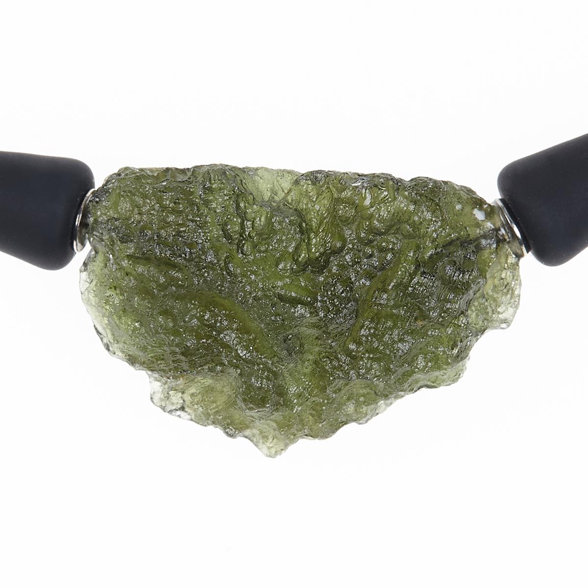 Necklace with moldavite 10529