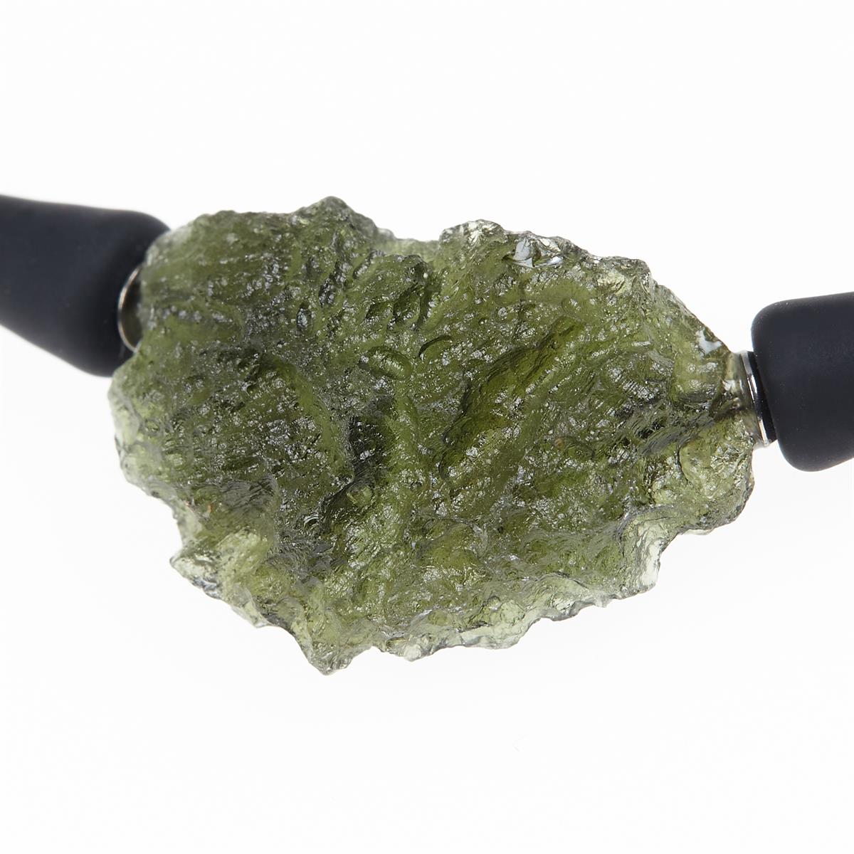 Necklace with moldavite 10529