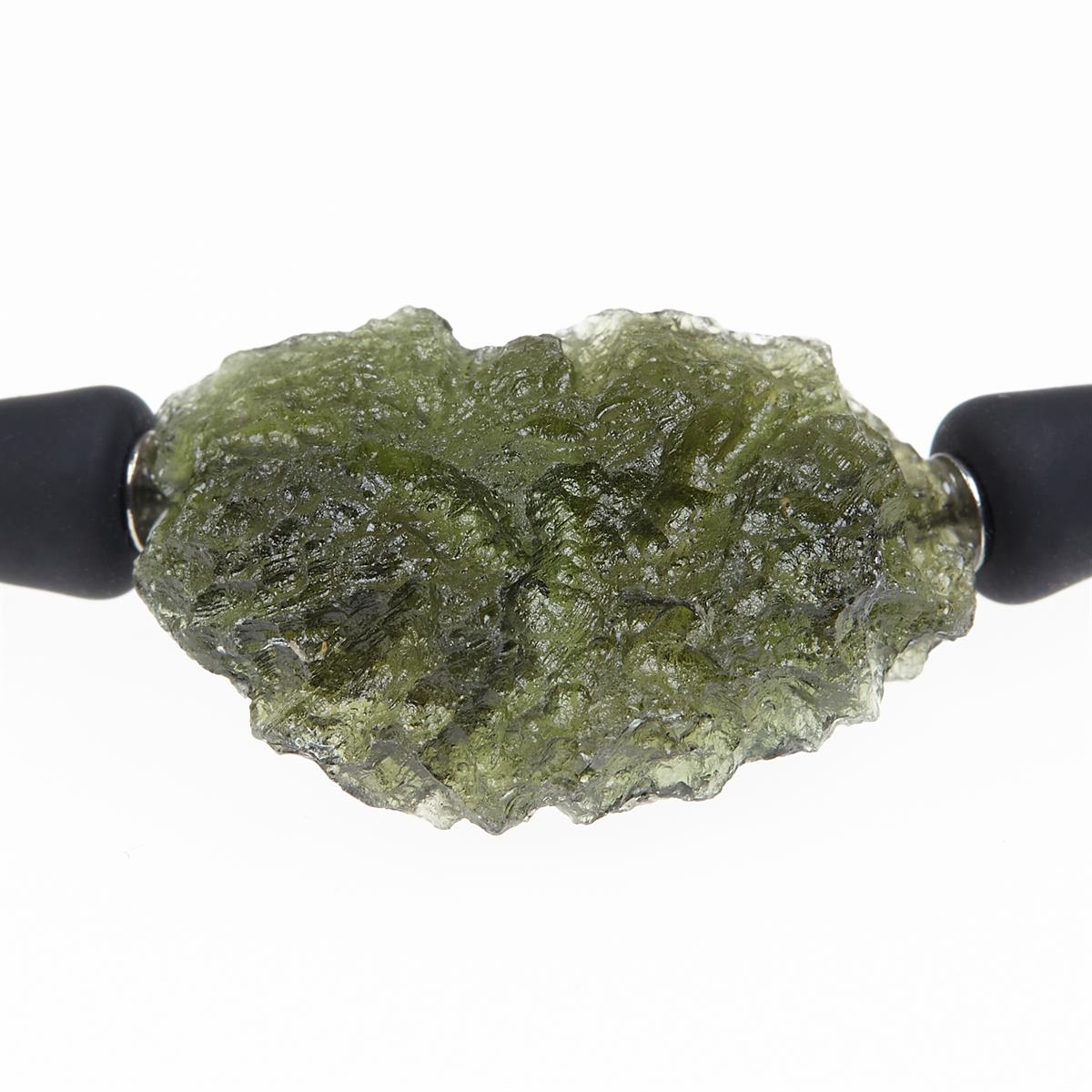 Necklace with moldavite 10529