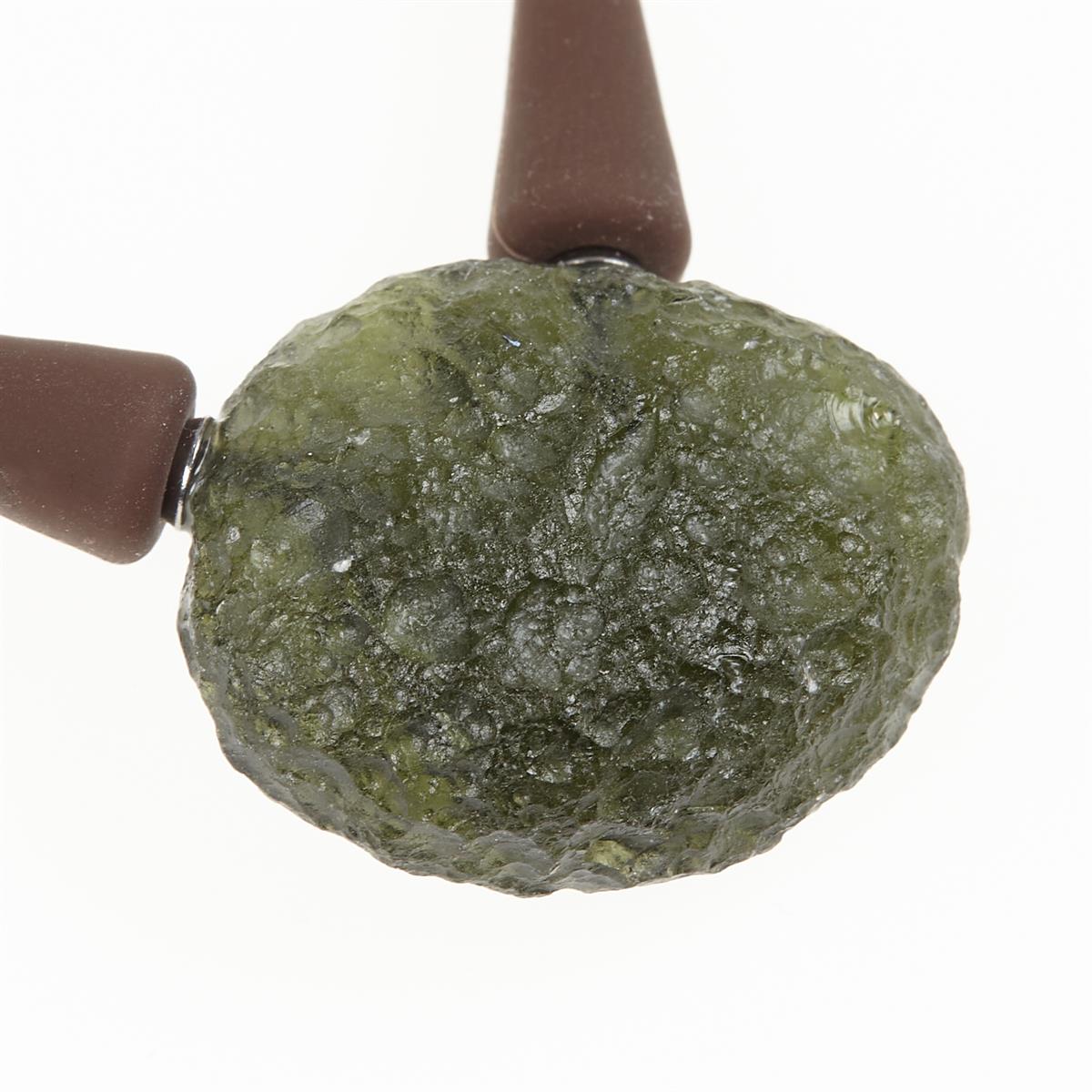 Necklace with moldavite 10555