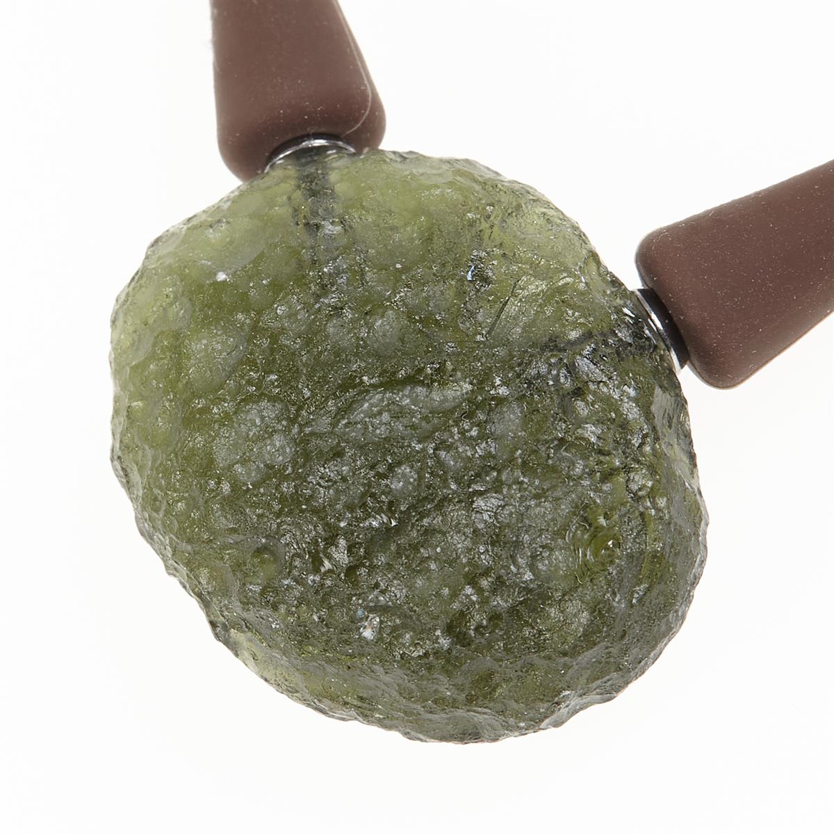 Necklace with moldavite 10555