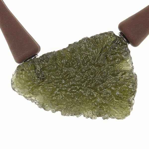 Necklace with moldavite 10559