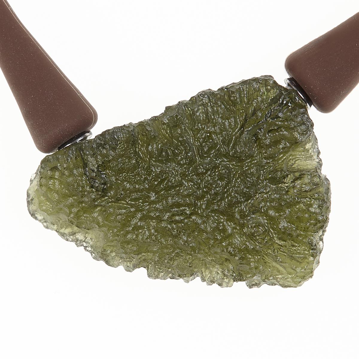 Necklace with moldavite 10559