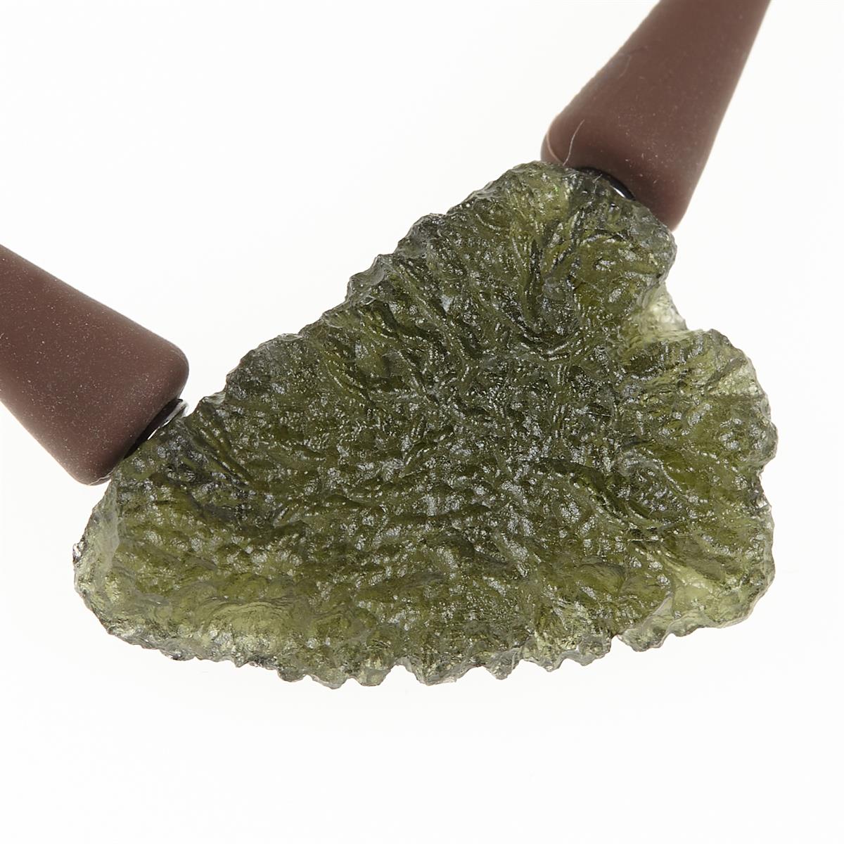 Necklace with moldavite 10559