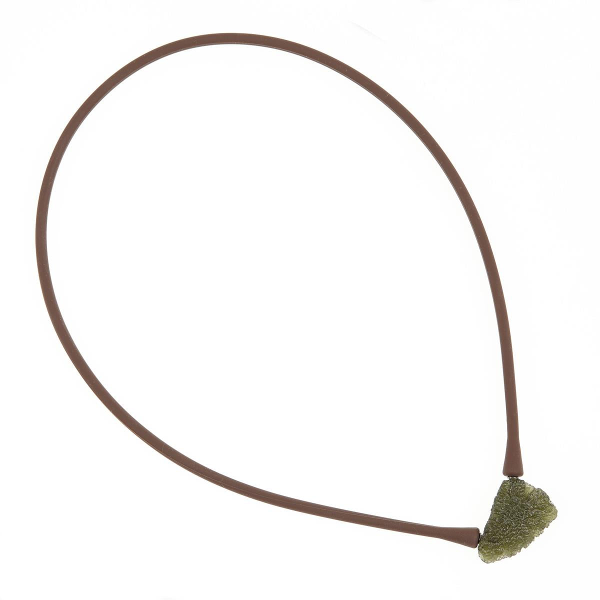 Necklace with moldavite 10559