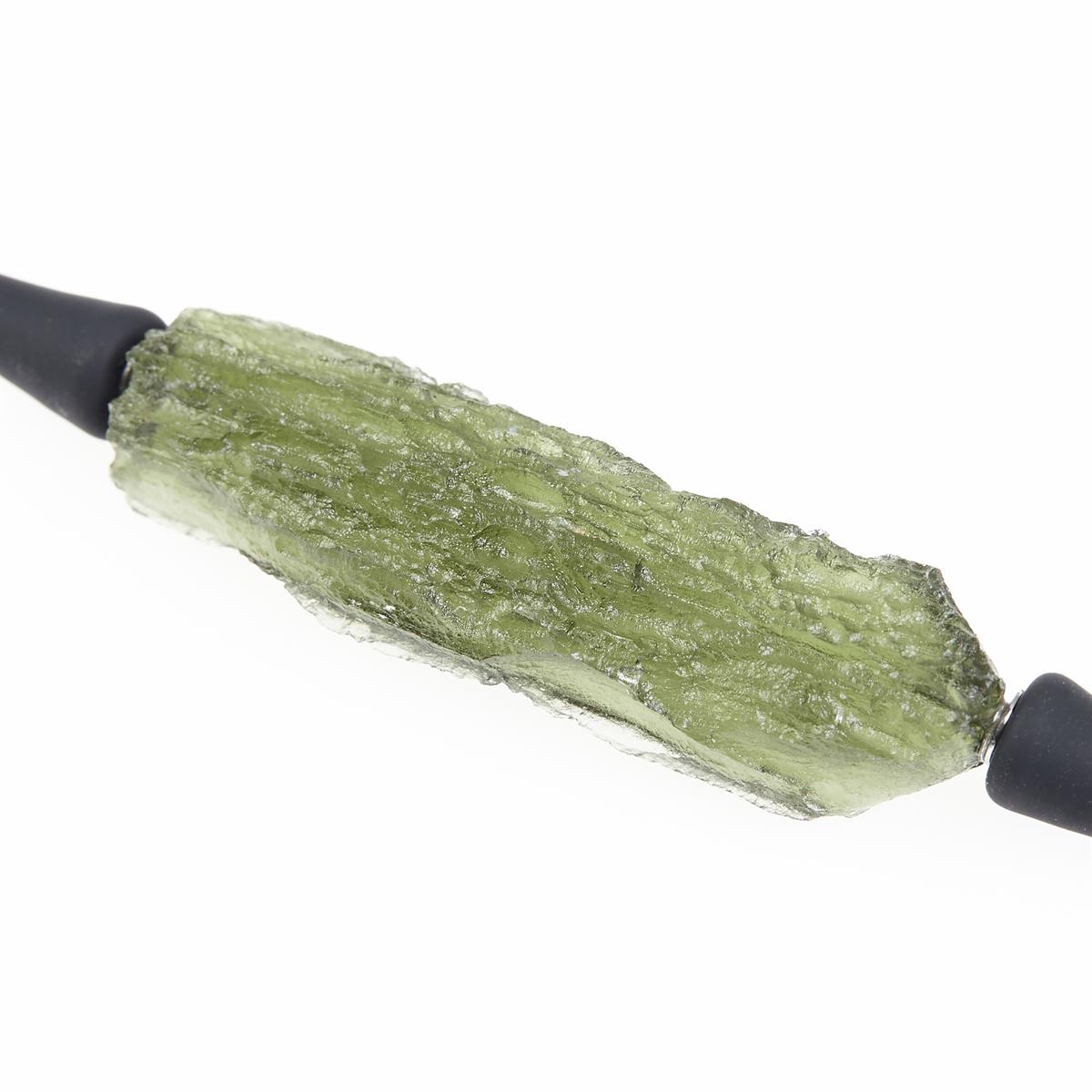 Necklace with moldavite 10628