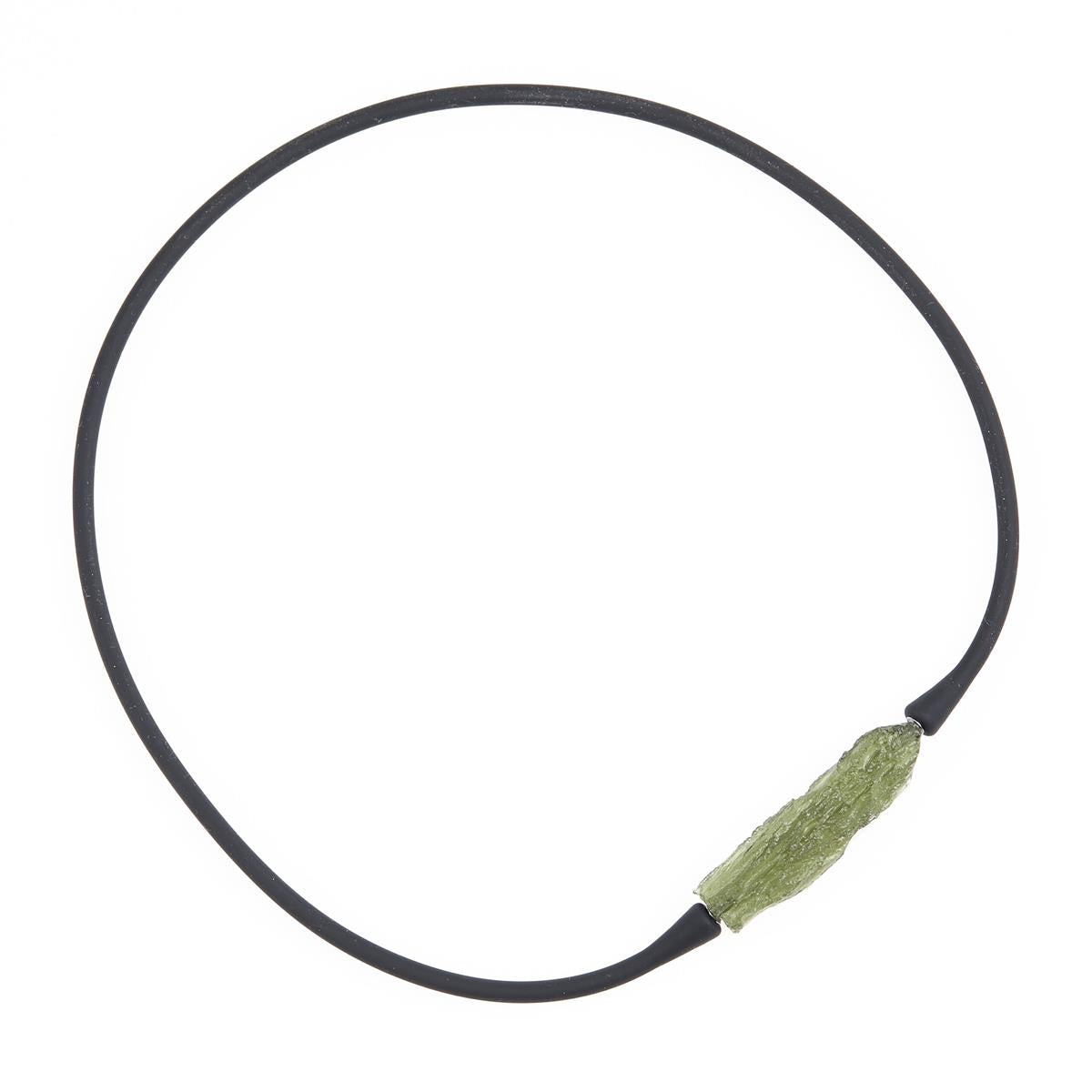 Necklace with moldavite 10628