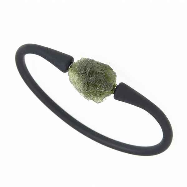 Bracelet with moldavite 11252