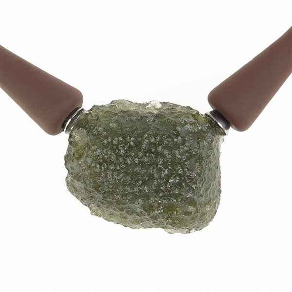 Necklace with moldavite 11277
