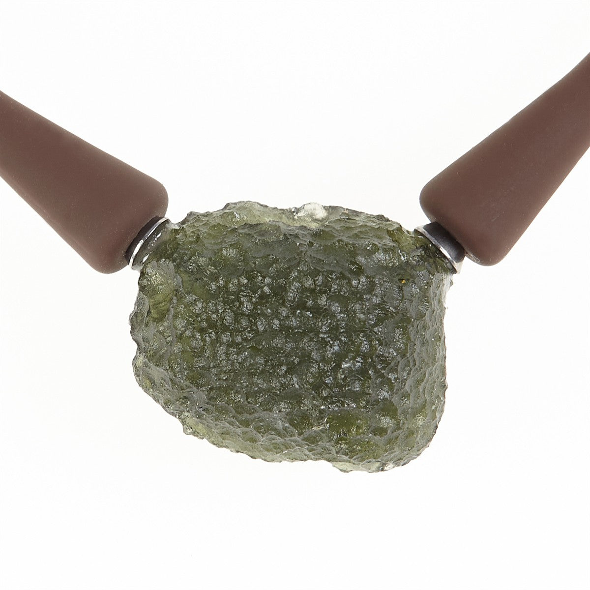 Necklace with moldavite 11277
