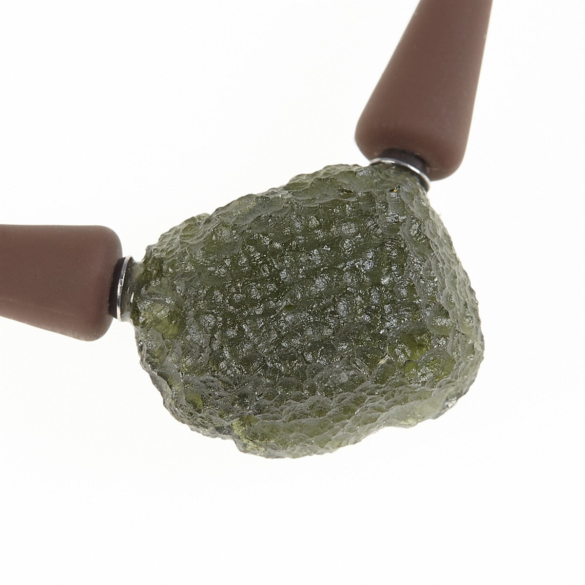 Necklace with moldavite 11277