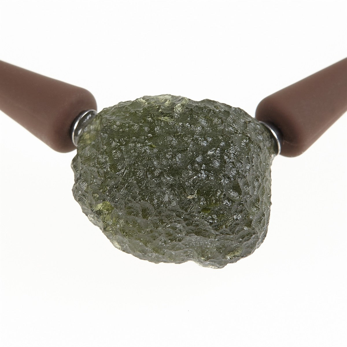 Necklace with moldavite 11277