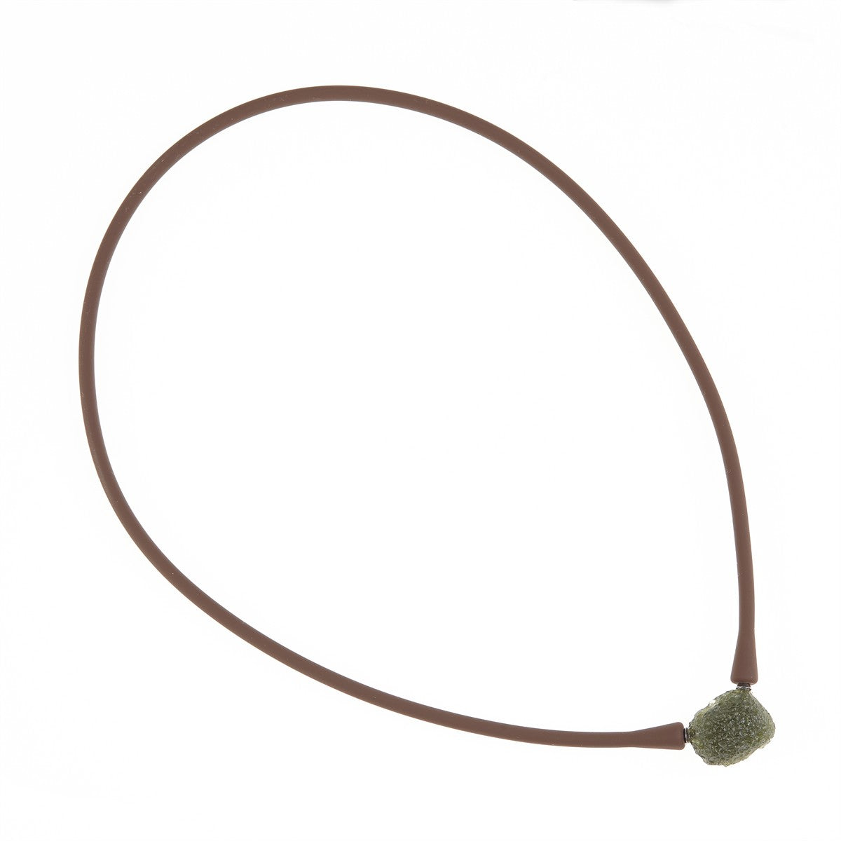 Necklace with moldavite 11277