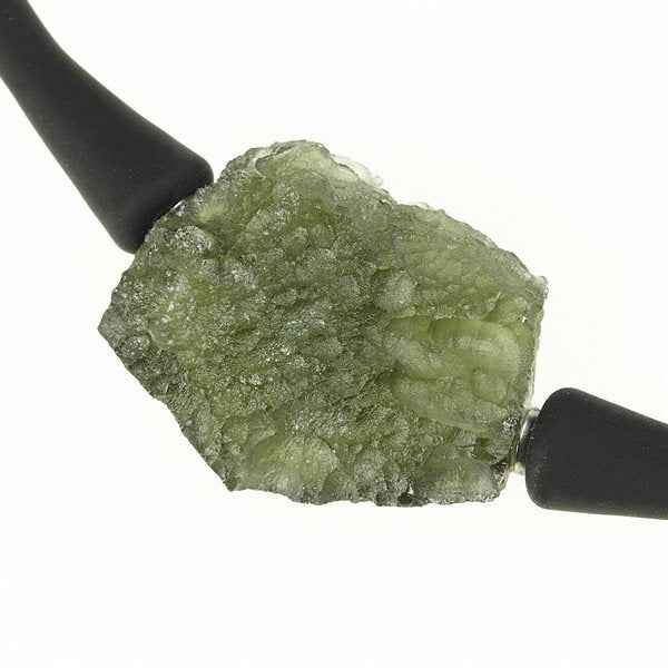 Necklace with moldavite 11329