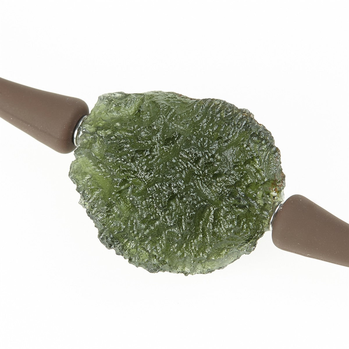 Necklace with moldavite 11344