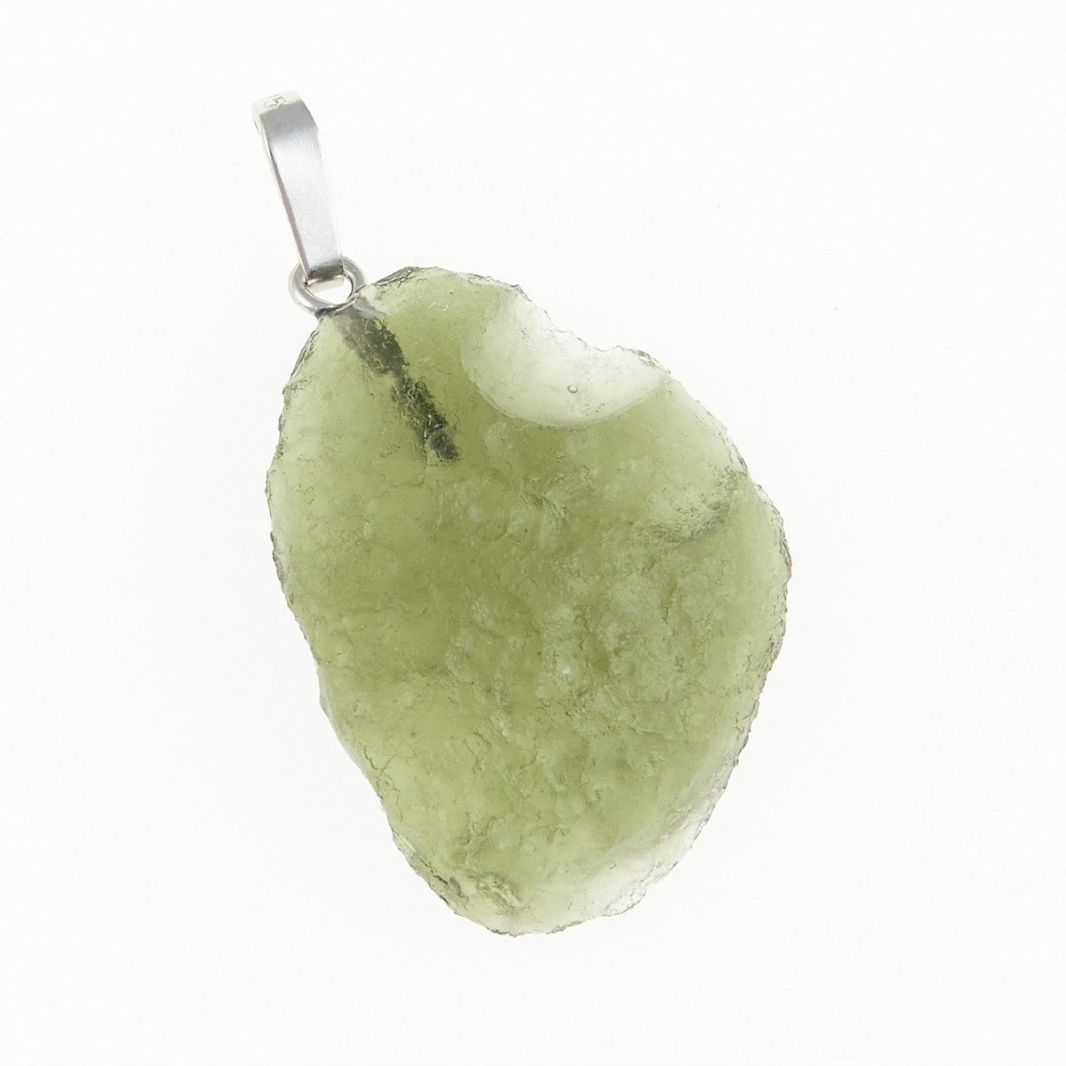 Silver pendant with moldavite 11734