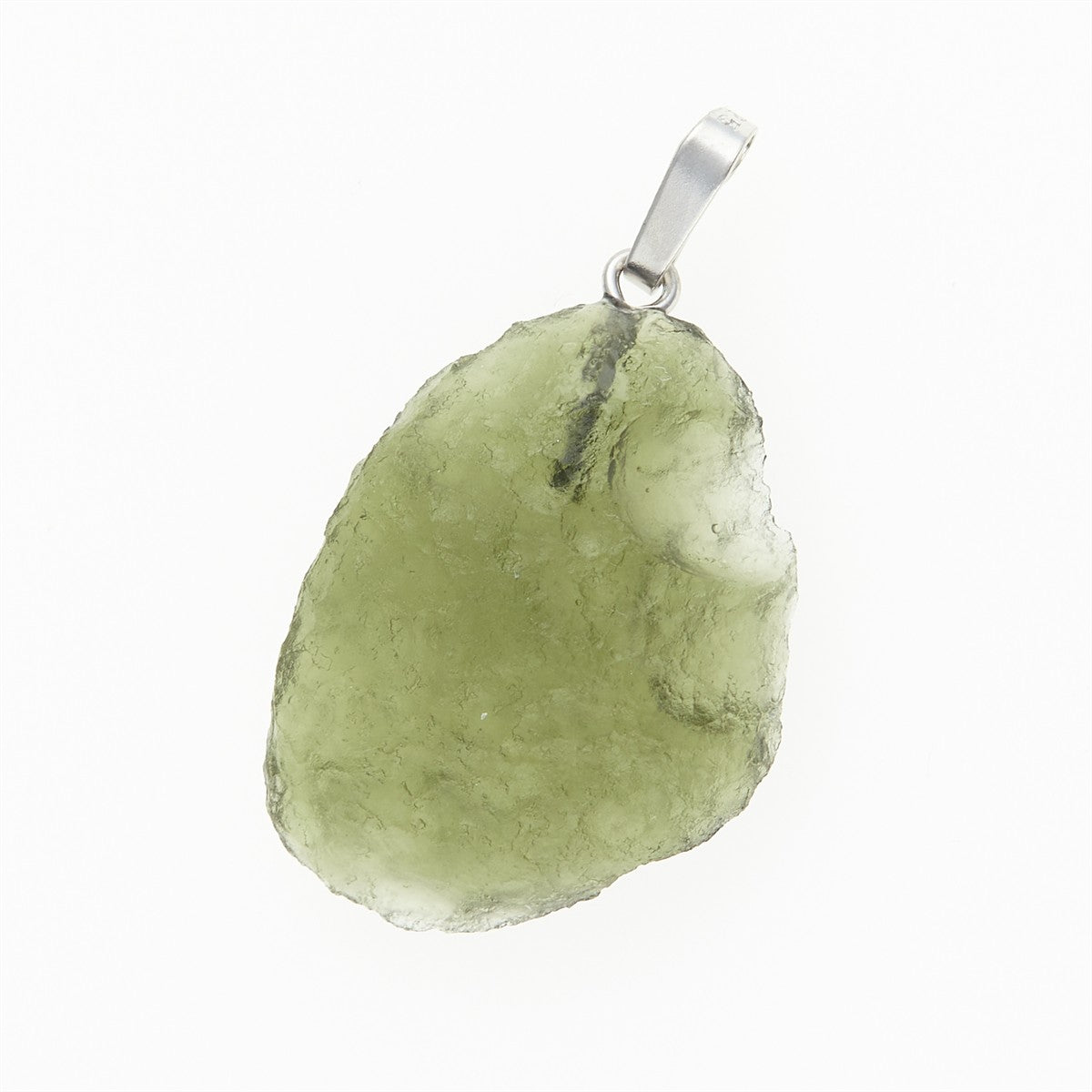 Silver pendant with moldavite 11734