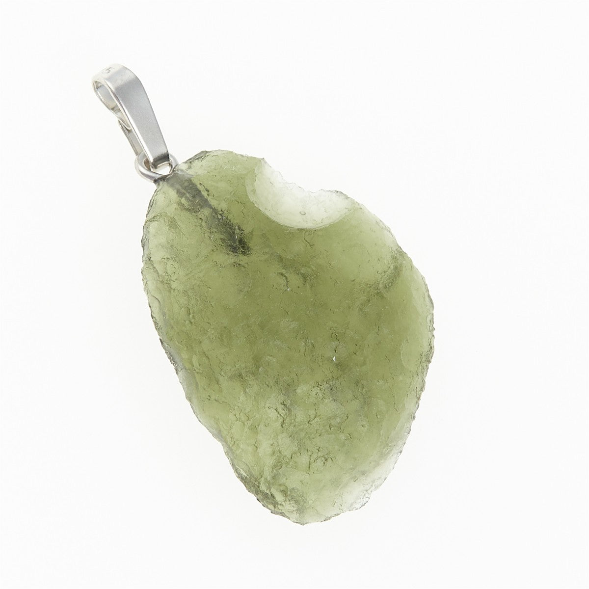 Silver pendant with moldavite 11734