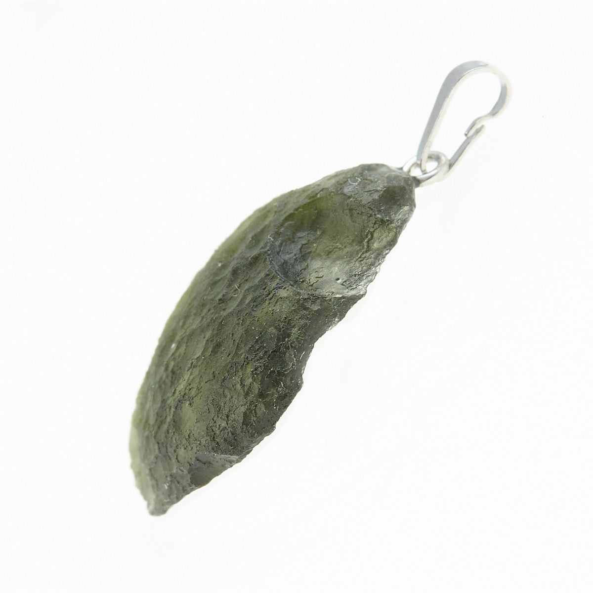 Silver pendant with moldavite 11734