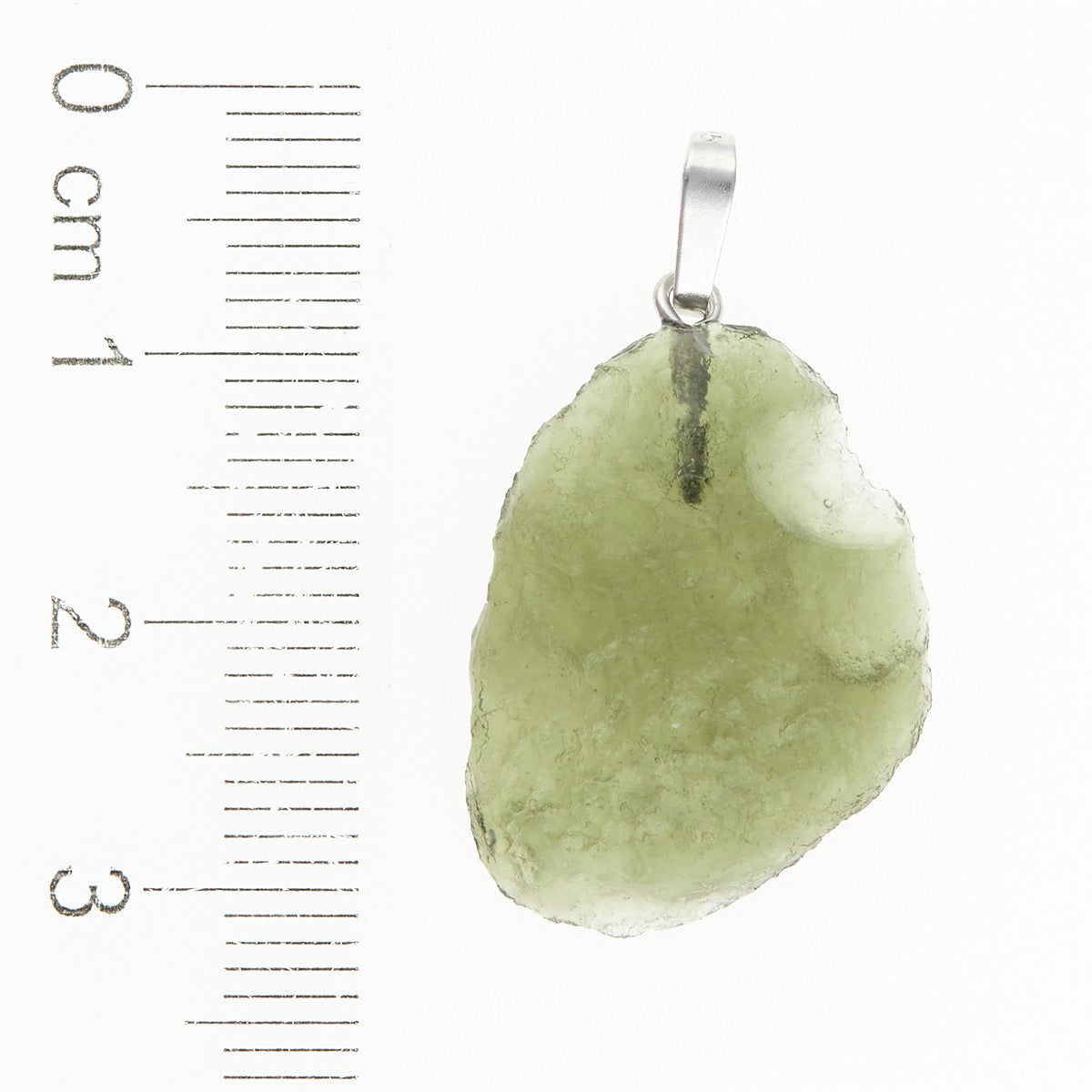 Silver pendant with moldavite 11734