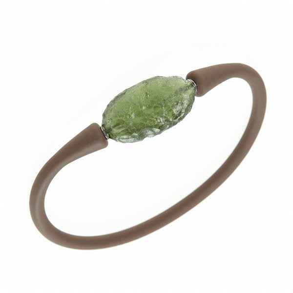 Bracelet with moldavite 11757