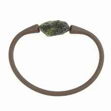 Bracelet with moldavite 11758