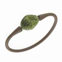 Bracelet with moldavite 11758