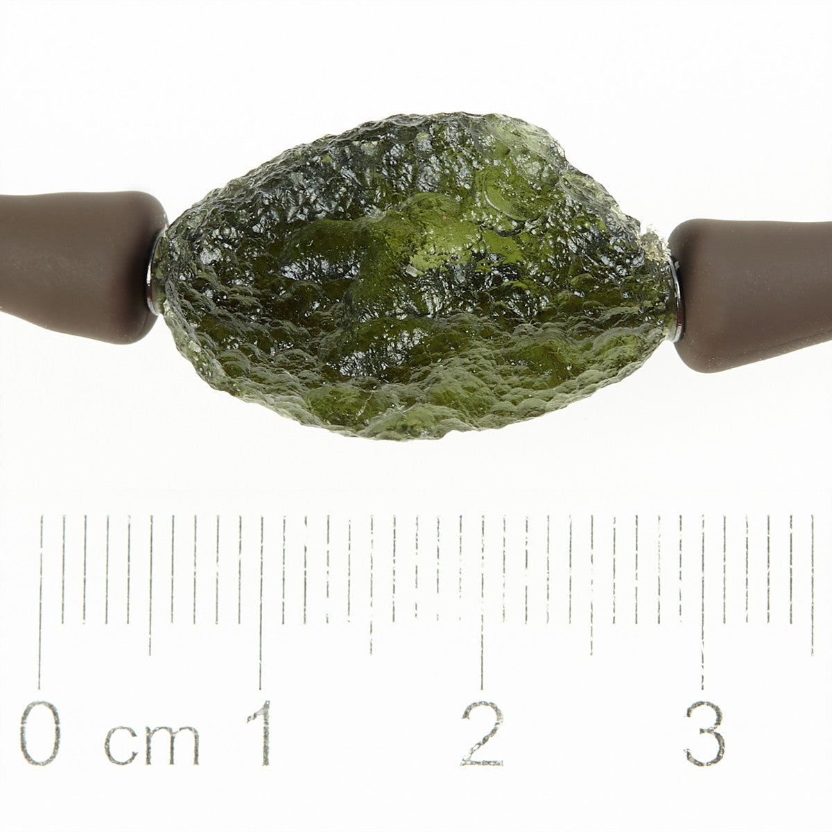 Bracelet with moldavite 11758
