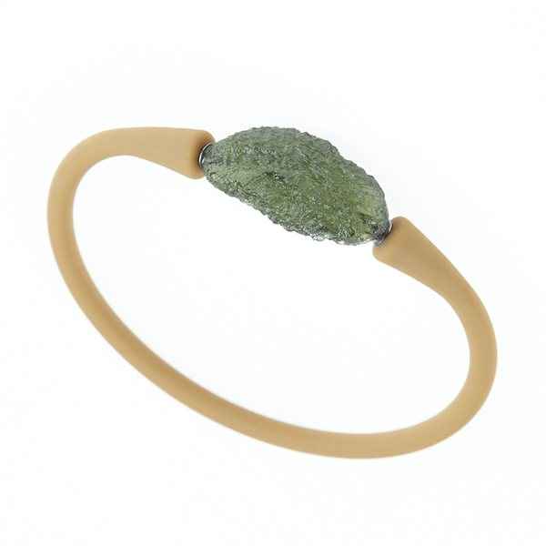Bracelet with moldavite 11778
