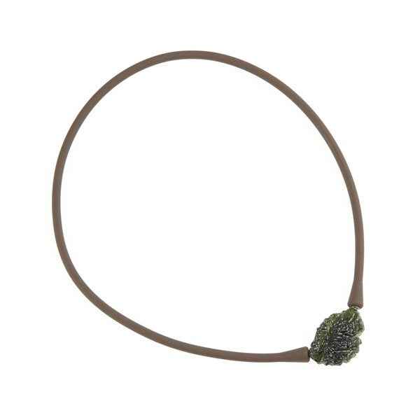Necklace with moldavite 11825