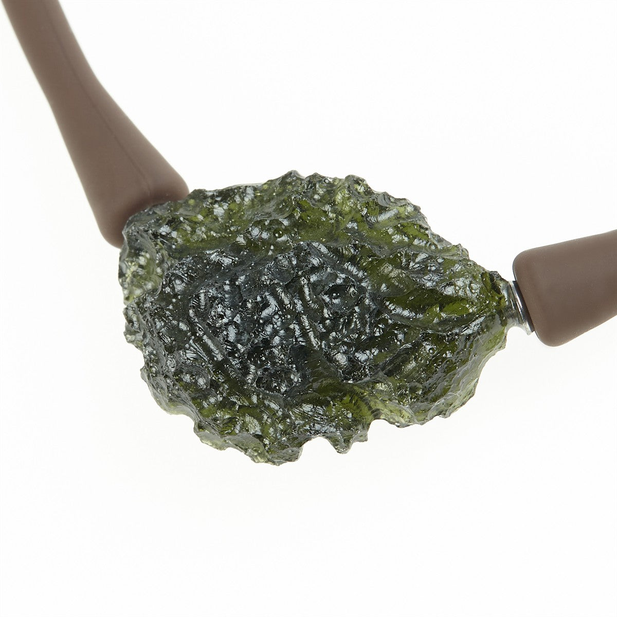Necklace with moldavite 11825