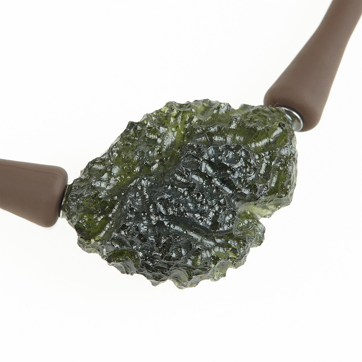 Necklace with moldavite 11825