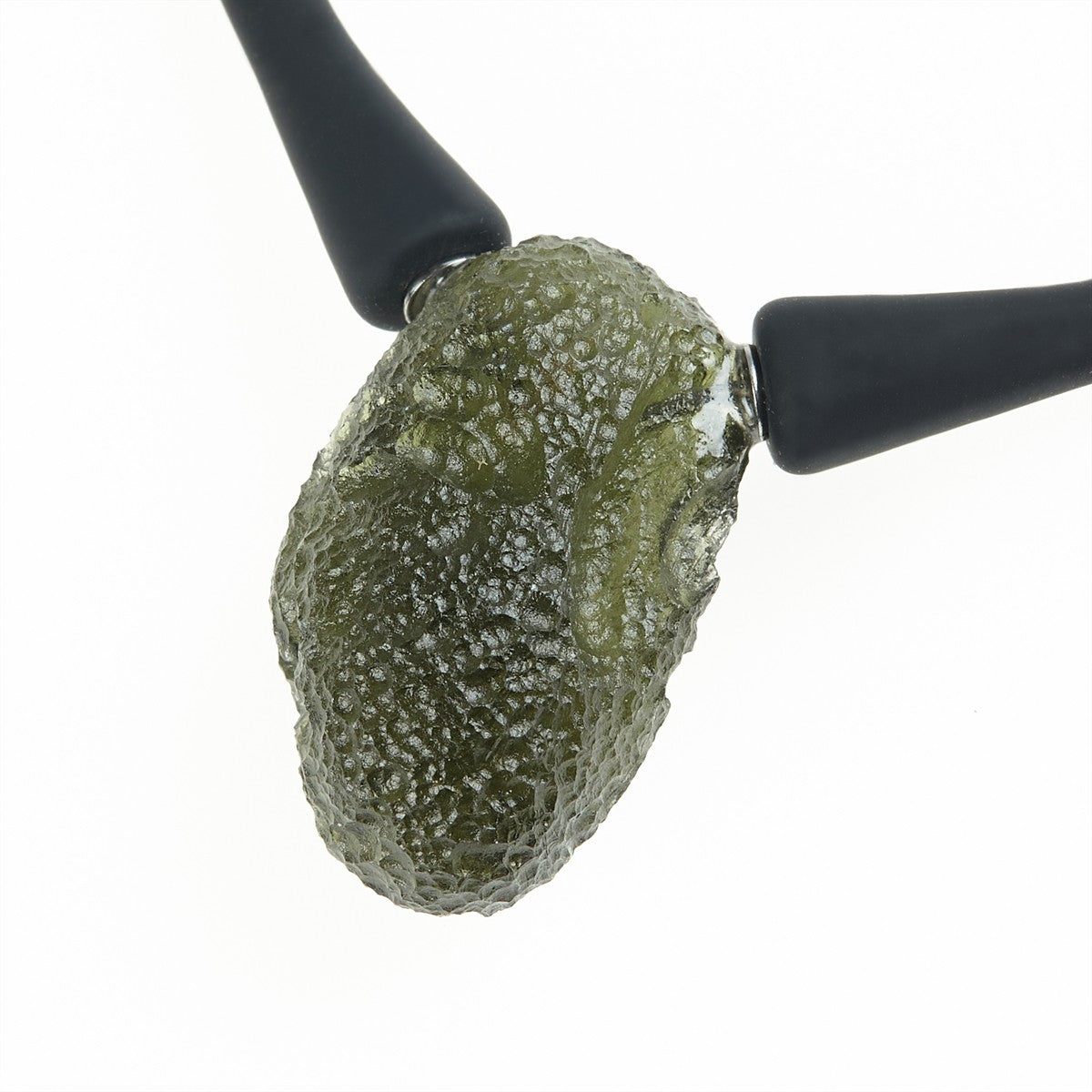 Necklace with moldavite 11828