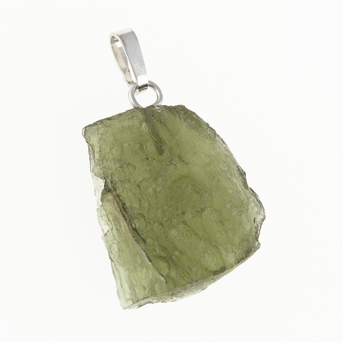 Silver pendant with moldavite 12388