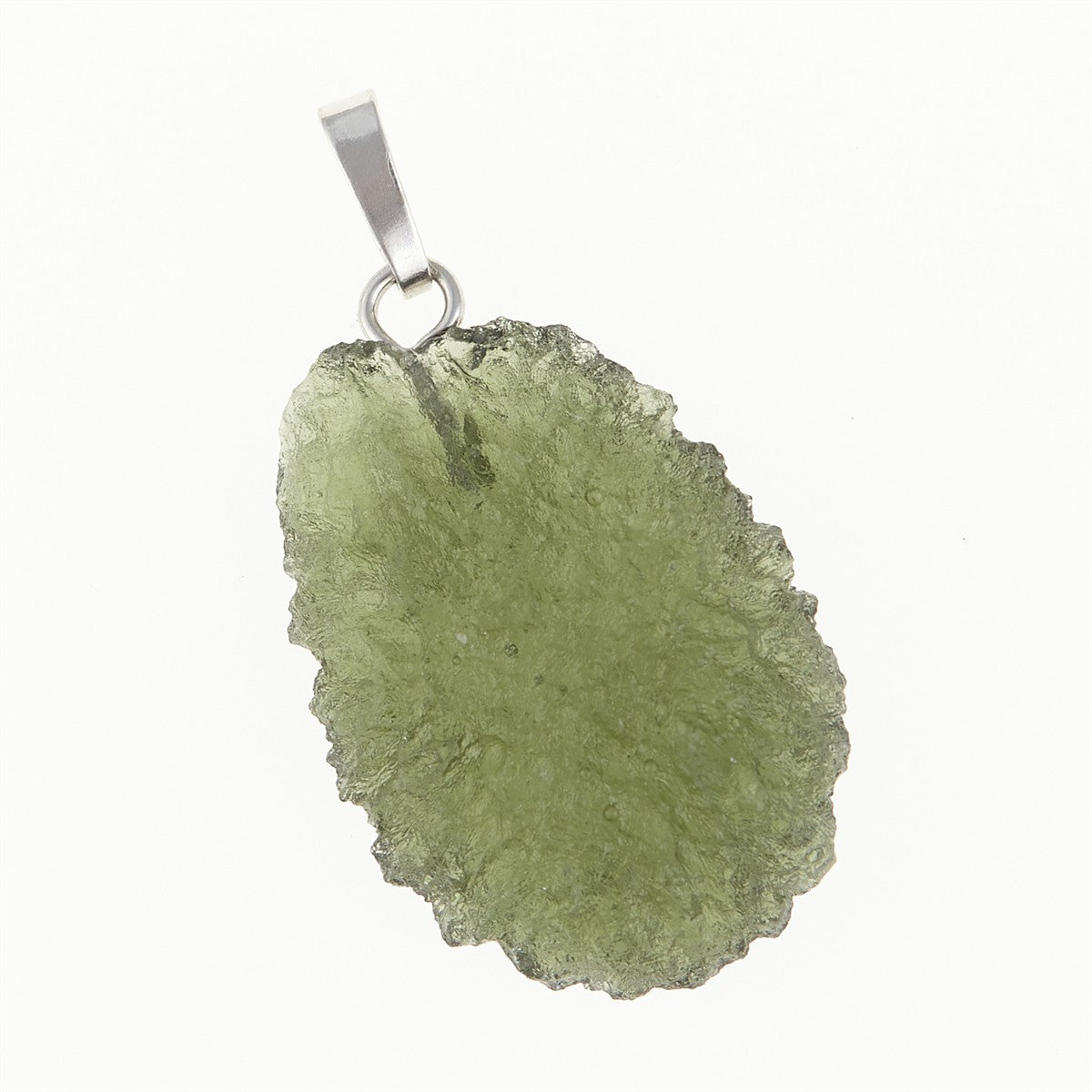 Silver pendant with moldavite 12393
