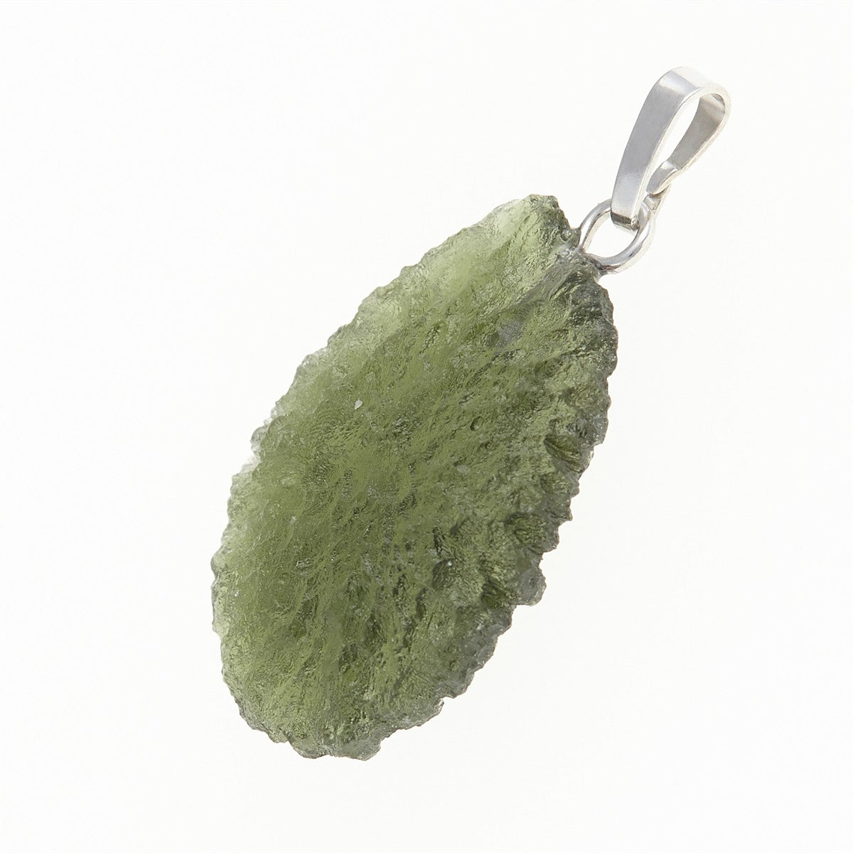 Silver pendant with moldavite 12393