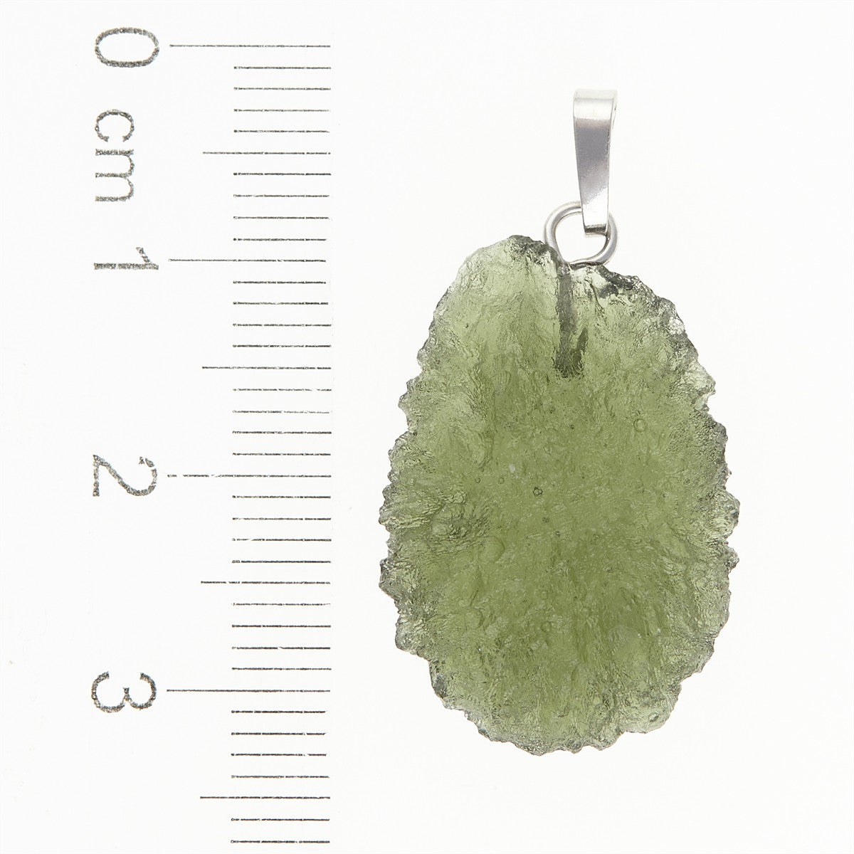 Silver pendant with moldavite 12393