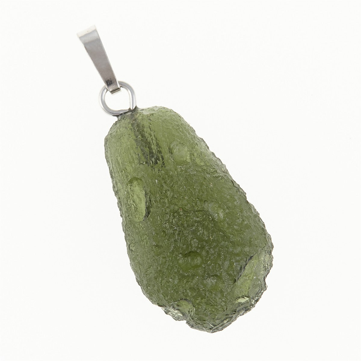 Silver pendant with moldavite 12398